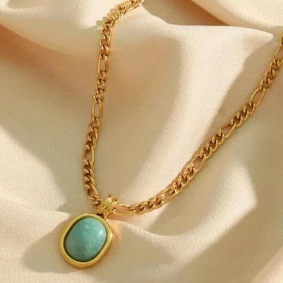 NEW FIGARO 18K GOLD CHAIN PENDANT NECKLACE - Picture 4 of 7